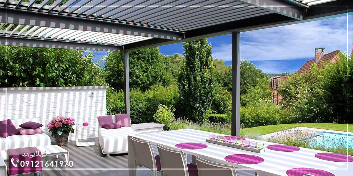 عکس سقف متحرک آلمینیومی برای رستوران و کافی شاپ