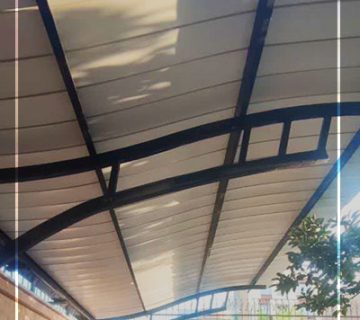 عکس سقف ثابت پارکینگ با ورق یو پی وی سی