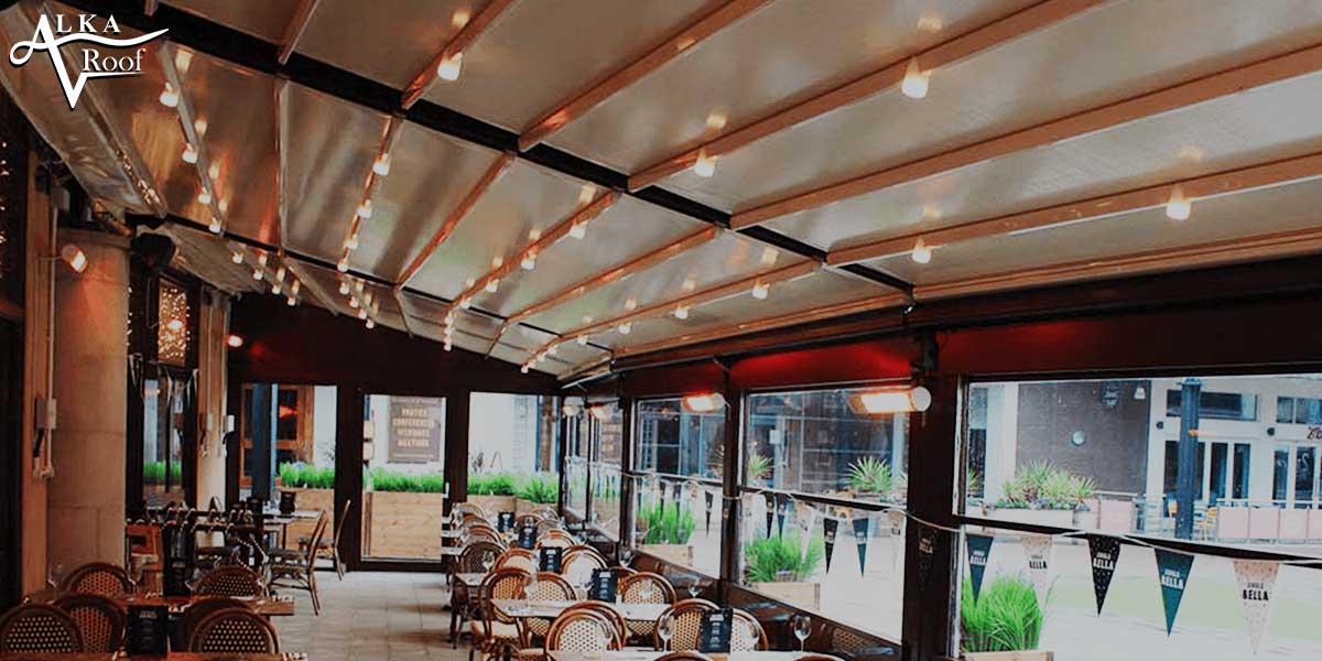 سقف متحرک کافه رستوران