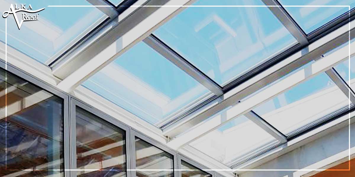 سقف متحرک شیشه ای برای بالکن