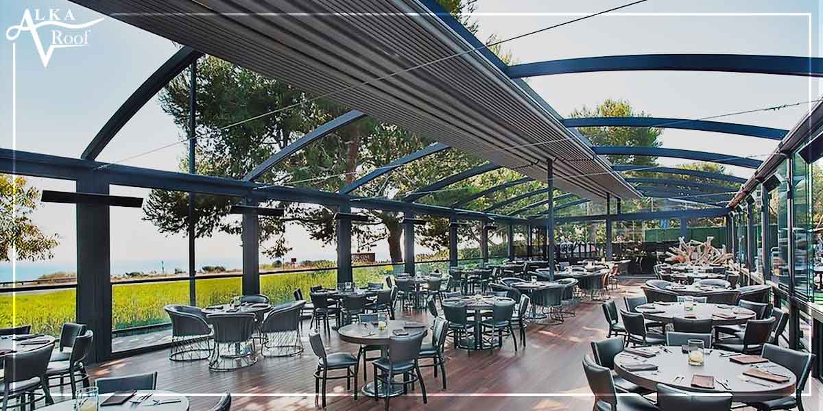 سقف متحرک تاشو و جمع شونده اتوماتیک برقی