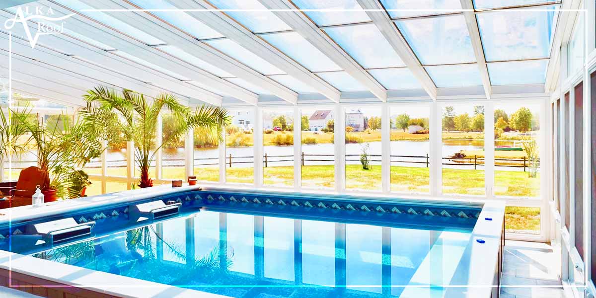 انواع سقف شیشه ای برای استخر