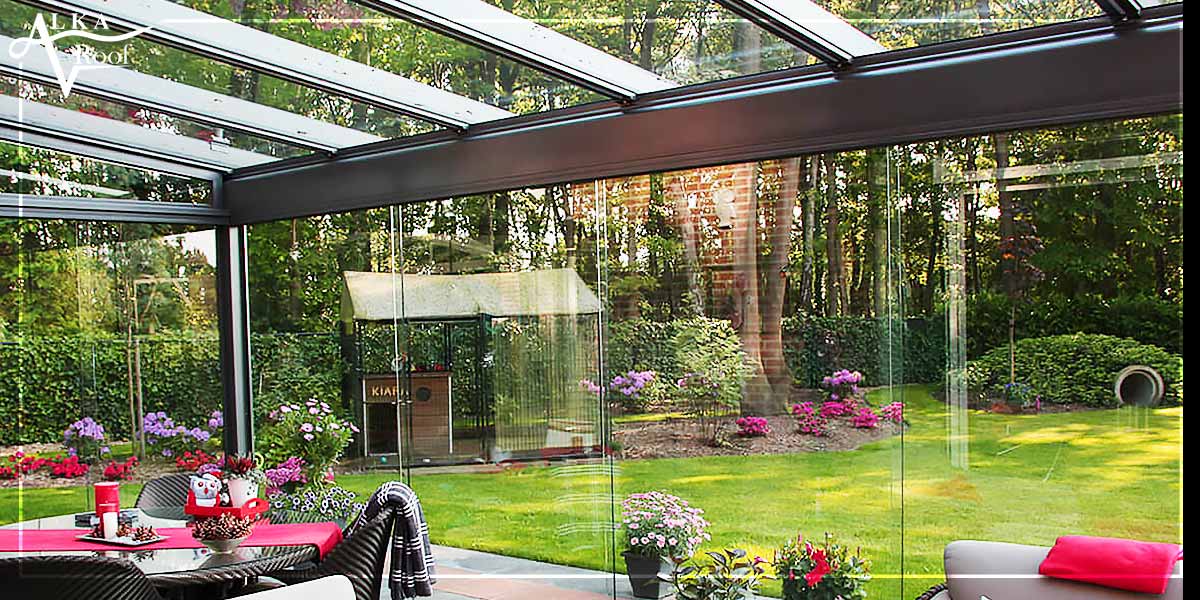 انواع سقف شیشه ای برای تراس