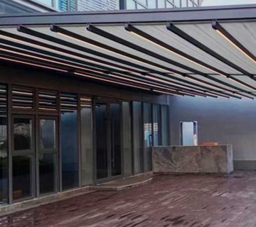 سقف متحرک تاشو و جمع شونده پاسیو