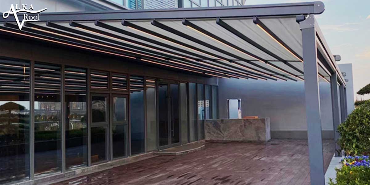 سقف متحرک تاشو و جمع شونده پاسیو