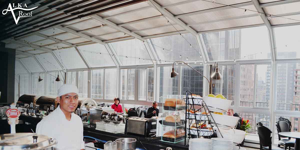 سقف متحرک برای فضای باز هتل ها