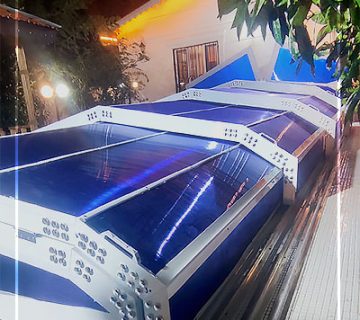 سقف متحرک دستی استخر زیباکنار مازندارن
